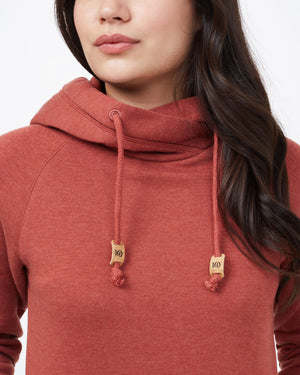 Red,Gray Organic Cotton Pullover Hoodie