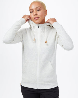 White Organic Cotton Zip-Up Hoodie