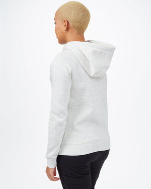 White Organic Cotton Zip-Up Hoodie