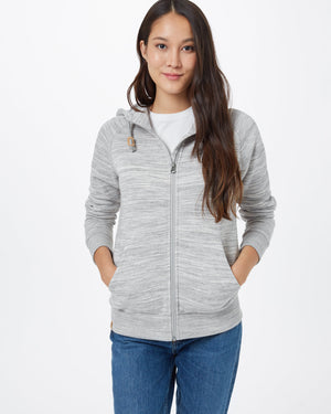 Gray Organic Cotton Zip-Up Hoodie