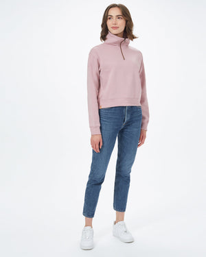 Pink Women's Quarter Zip Sweatshirt