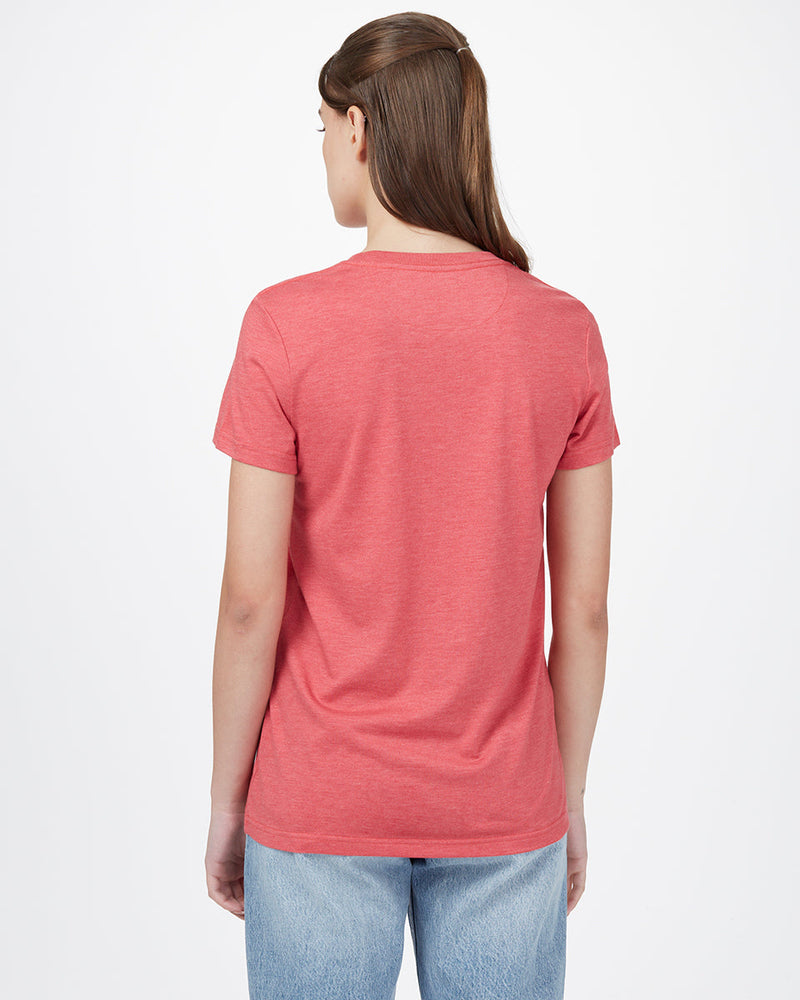 Red Recycled Polyester Crew Neck T-Shirt