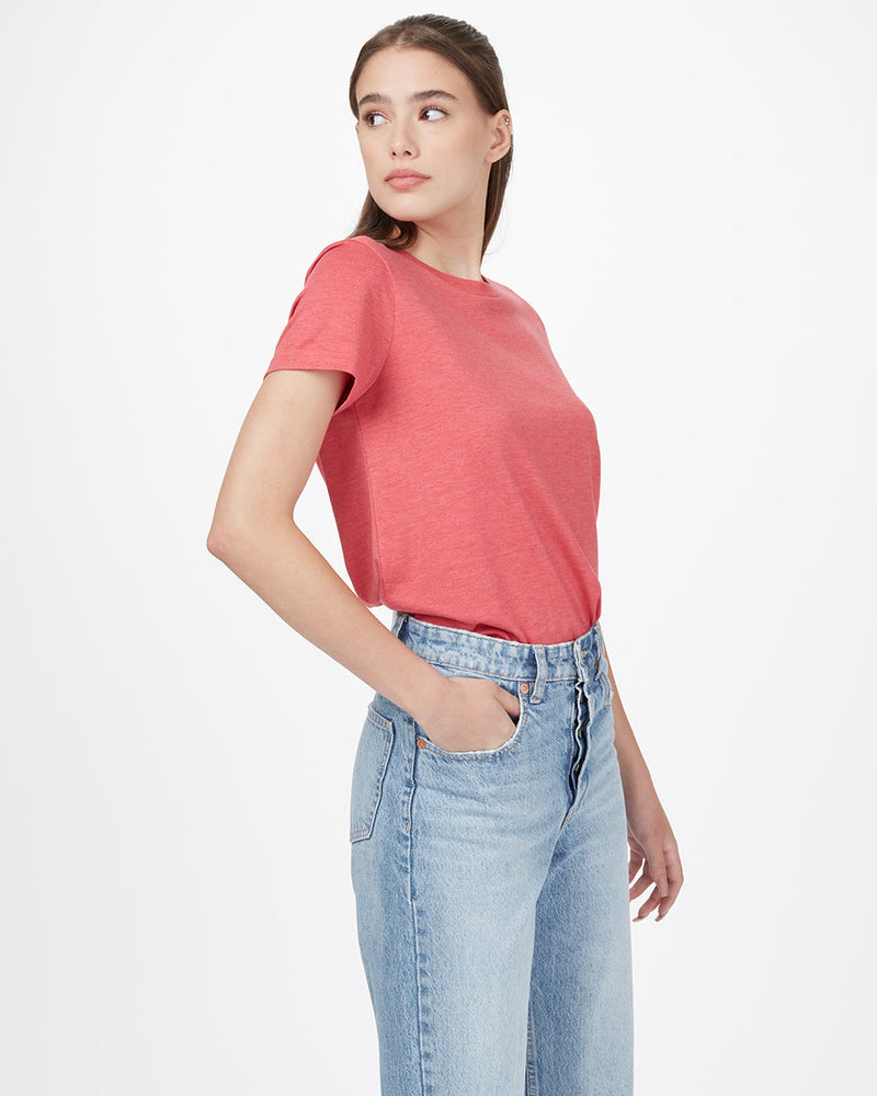 Red Recycled Polyester Crew Neck T-Shirt