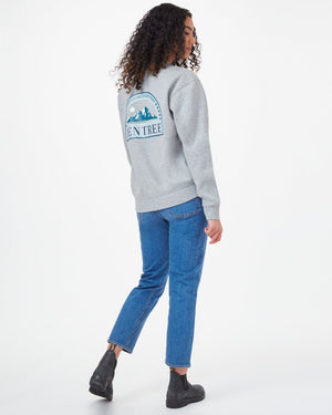 Blue Womens Graphic Crew Neck