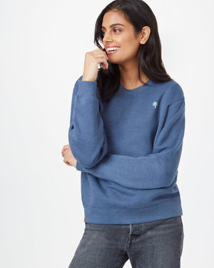 Blue Womens Graphic Crew Neck