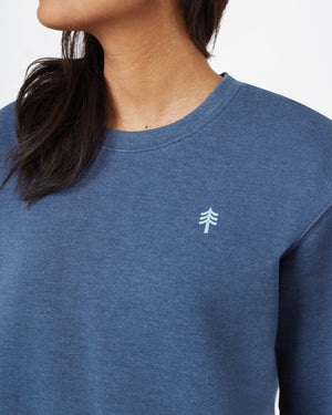 Blue Womens Graphic Crew Neck