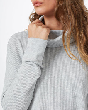 Gray Women's Waffle Knit Sweater