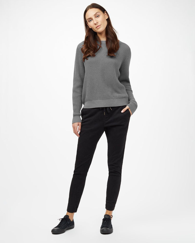 Gray Women's Organic Cotton Knit Sweater