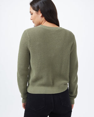 Green Women's Organic Cotton Knit Sweater