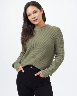 Green Women's Organic Cotton Knit Sweater