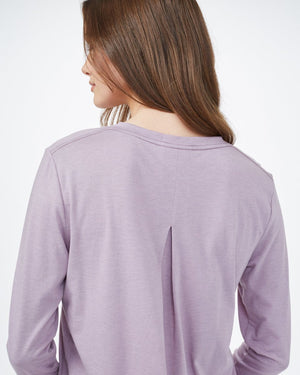 Purple Women's Recycled V-Neck Long Sleeve Top