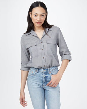 Blue Women's Organic Cotton Button-Up