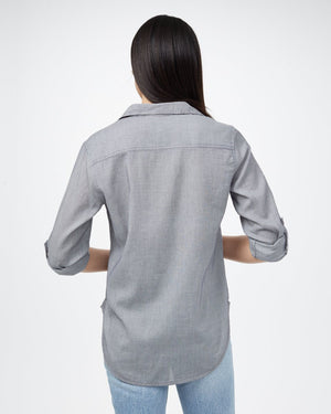 Blue Women's Organic Cotton Button-Up