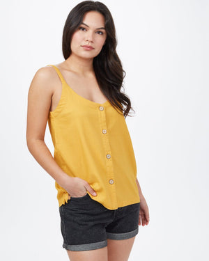 Yellow Women's Button Front Tank Top