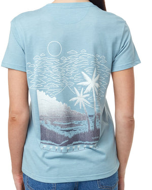 Blue Recycled Crew Neck Graphic Tee