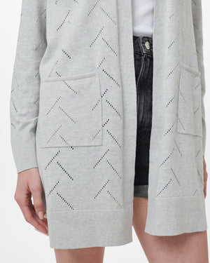 Gray Women's Organic Knit Cardigan