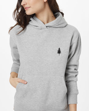 Gray Organic Fleece Pullover Hoodie