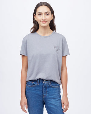 Gray Recycled Crew Neck T-Shirt