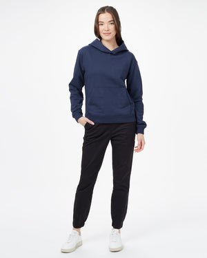 Blue Women's Organic Cotton Pullover Hoodie