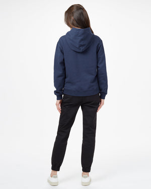 Blue Women's Organic Cotton Pullover Hoodie