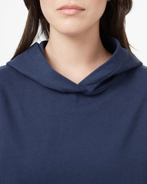 Blue Women's Organic Cotton Pullover Hoodie