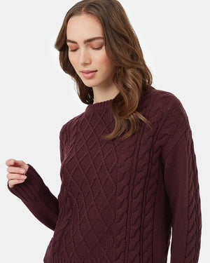 Burgundy-Women_s-Knit-Wool-Ribbed-Jumper