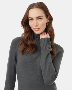 Green-Women_s-Turtleneck-Sweater-Dress