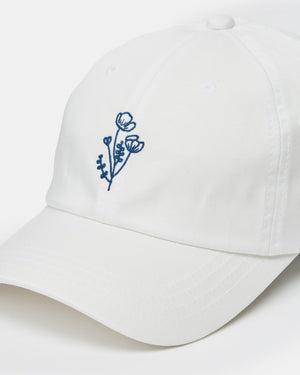 White Adjustable Graphic Dad Hat