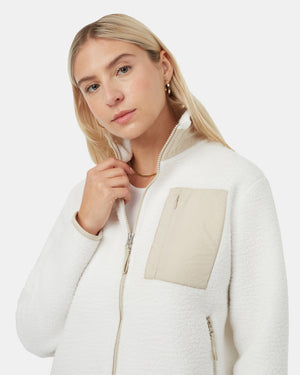 White-Oatmeal-Women_s-Fleece-Sherpa-Zip-Up