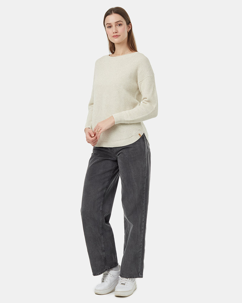 White-Womens-Organic-Cotton-Knit-Sweater