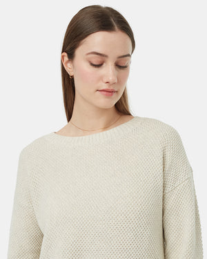 White-Womens-Organic-Cotton-Knit-Sweater