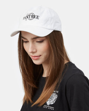 White Adjustable Organic Cotton Baseball Cap