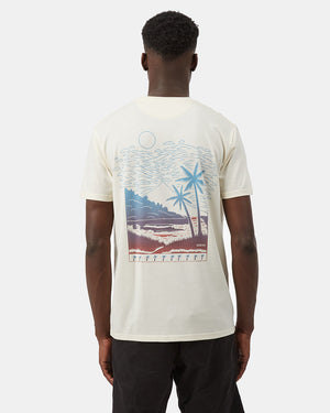 White Crew Neck Graphic Tee