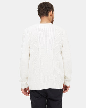 White Men's Organic Cotton Knit Jumper