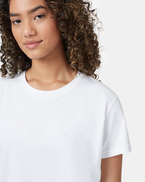 White Organic Cotton Crew Neck T-Shirt