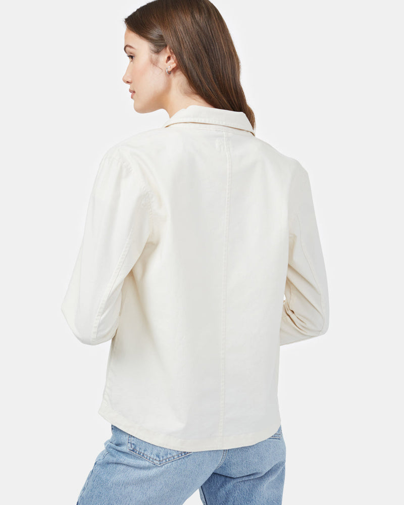 White Women's Canvas Utility Jacket