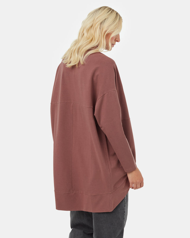 Women's Red Organic Cotton Cardigan