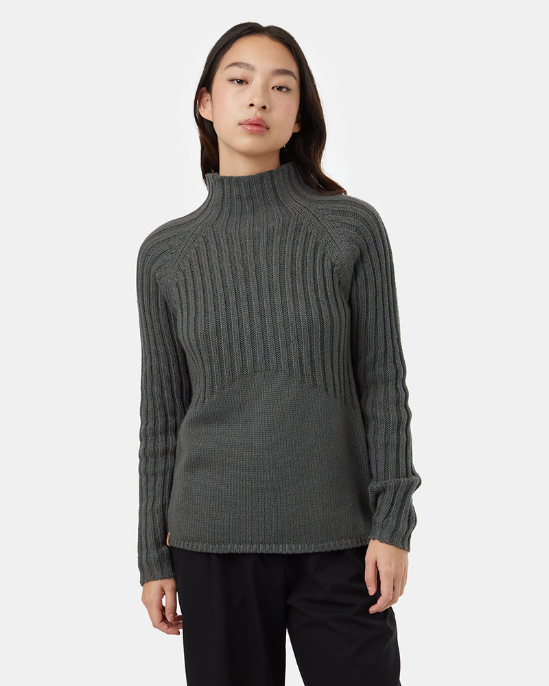    Womens-Mock-Neck-Knit-Sweater