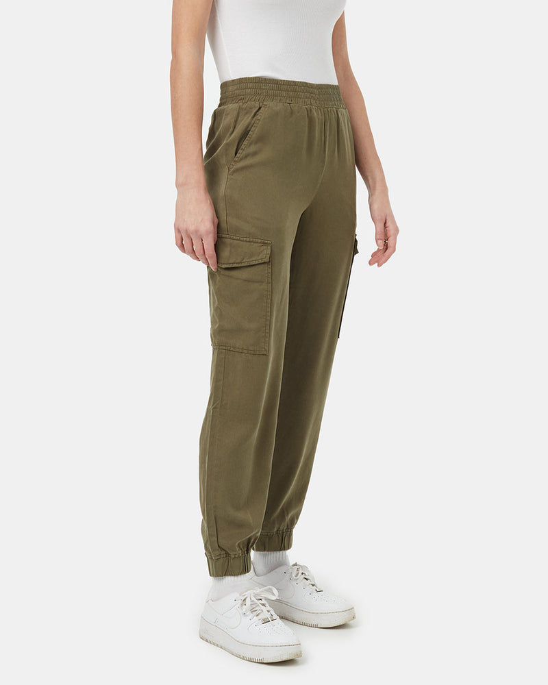 Womens_Green_Tencel_Joggers