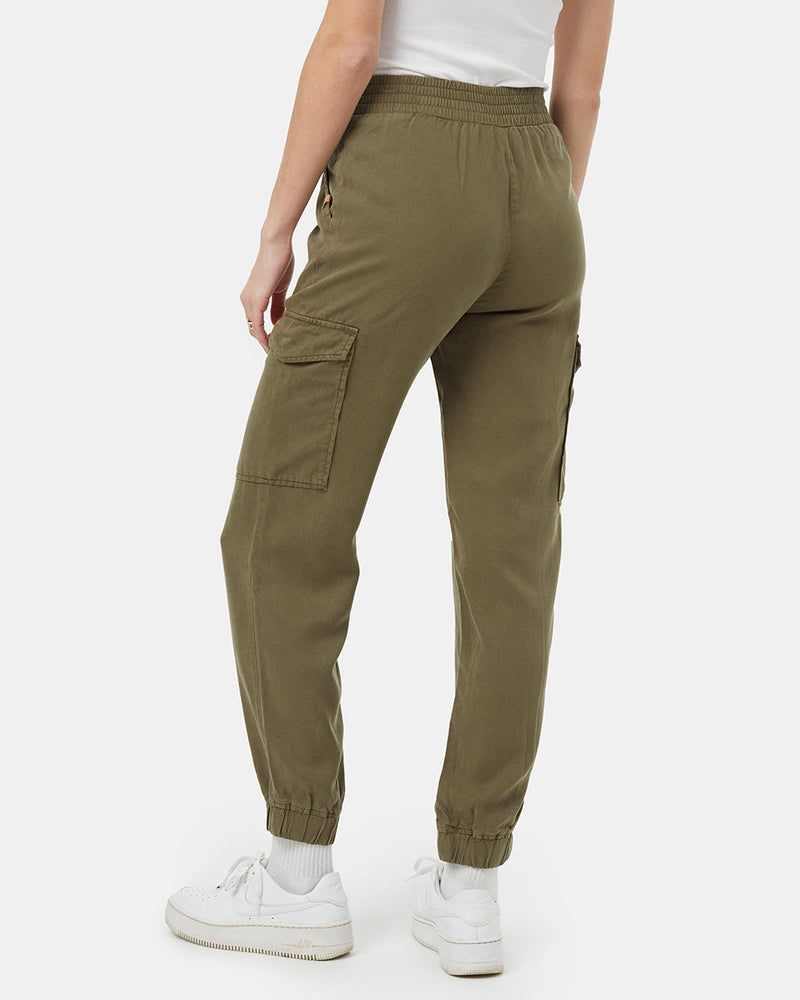 Womens_Green_Tencel_Joggers
