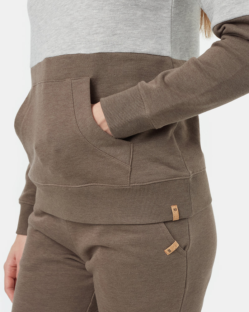 Pink Grey Brown Pullover Hoodie