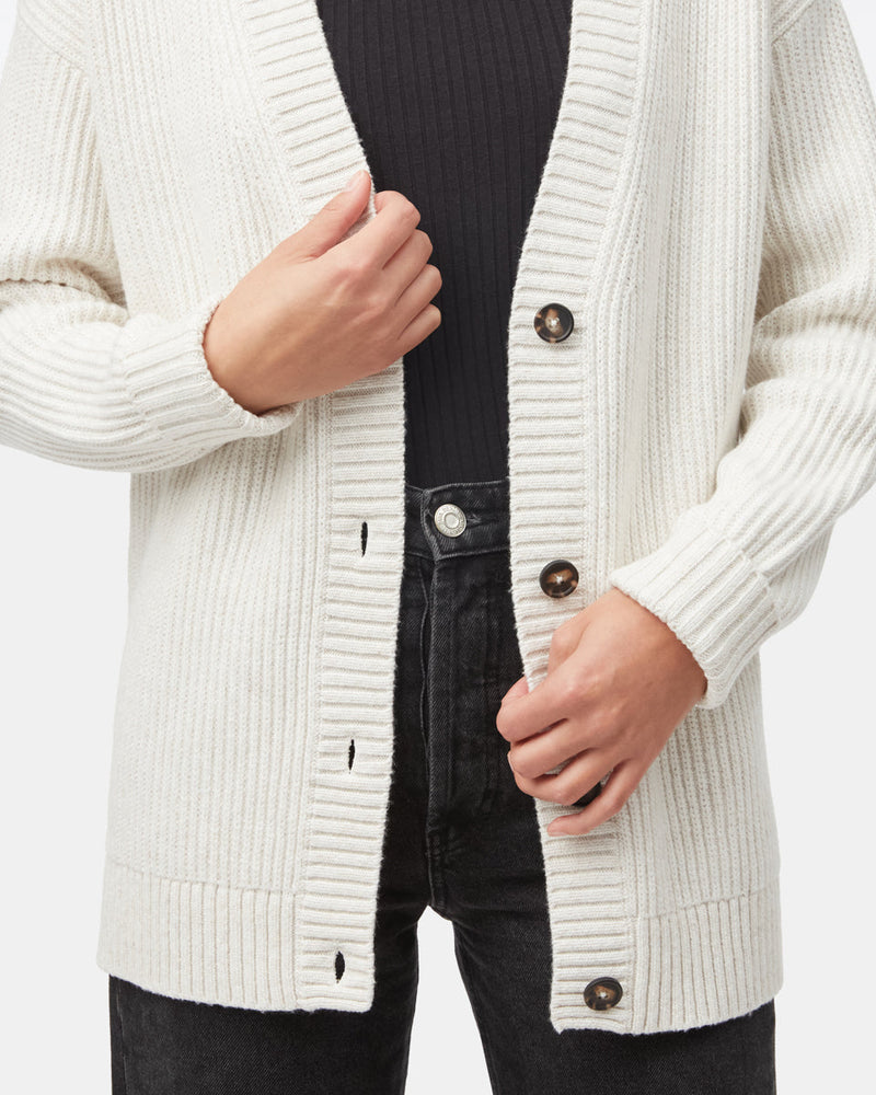 Women's Oversized Long Wool Cardigan