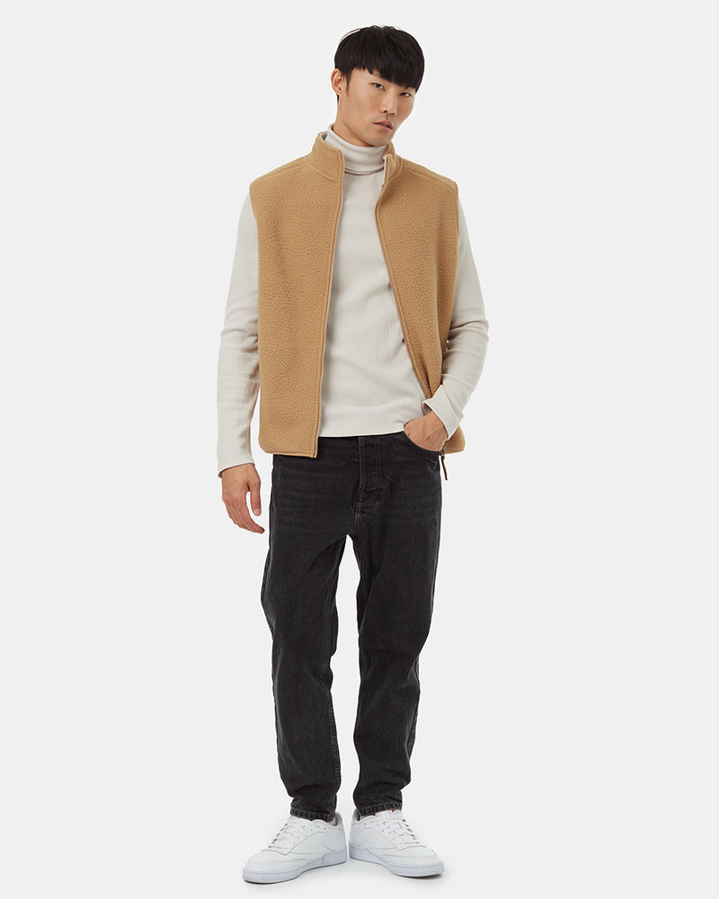 Men's Recycled Polyester Fleece Zip-Up Vest