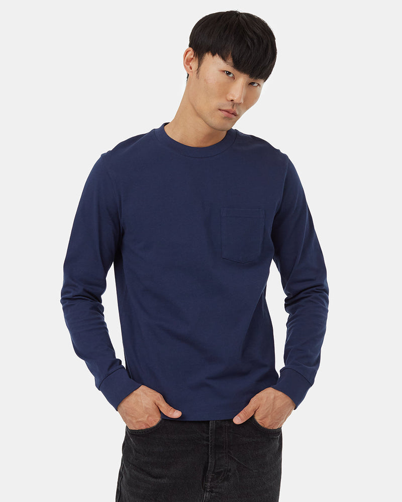 Men's Basic Pocket Longsleeve T-Shirt