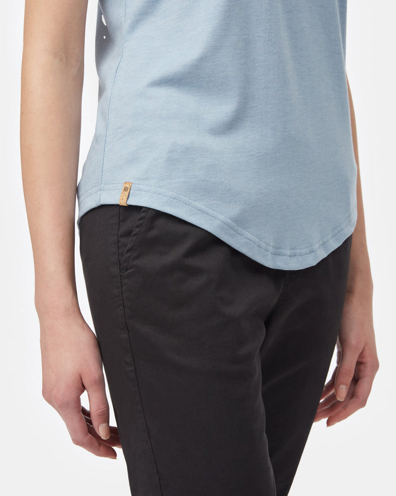 Womens V-Neck Short Sleeve T-Shirt_blue