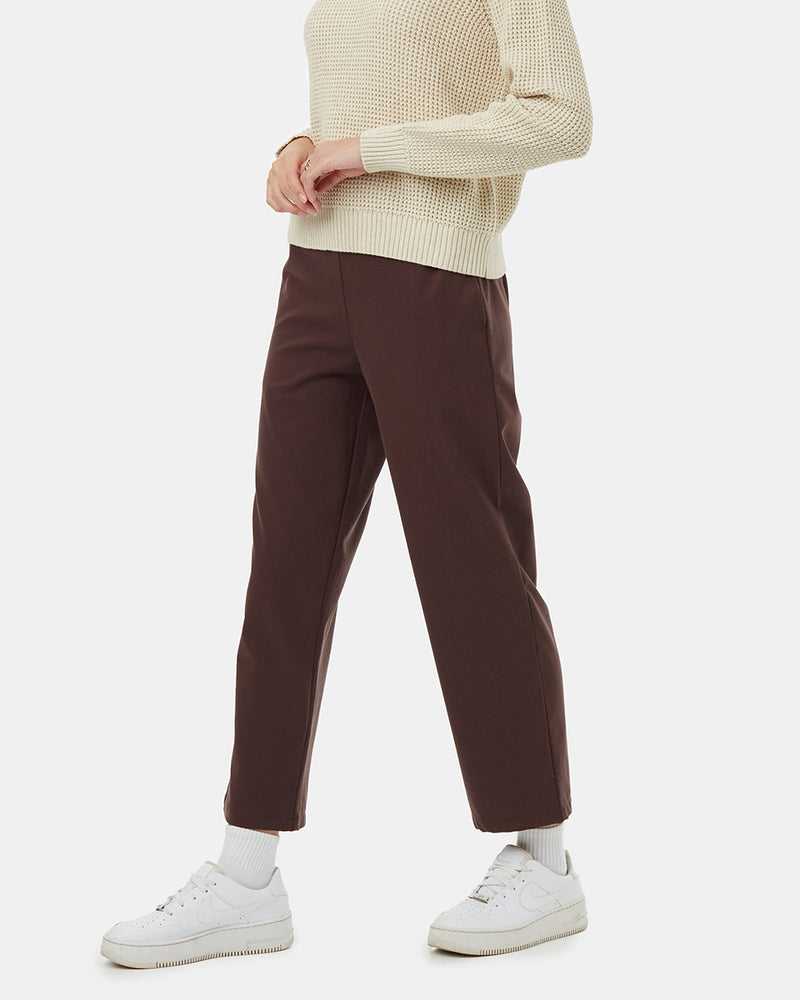 Brown Women's Eco-Friendly High-Rise Pants