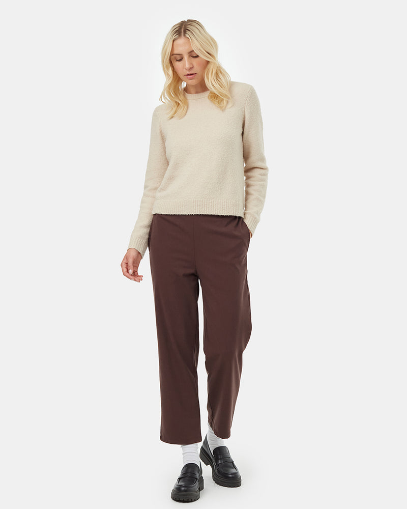 Brown Women's Eco-Friendly High-Rise Pants