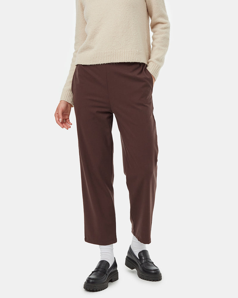 Brown Women's Eco-Friendly High-Rise Pants
