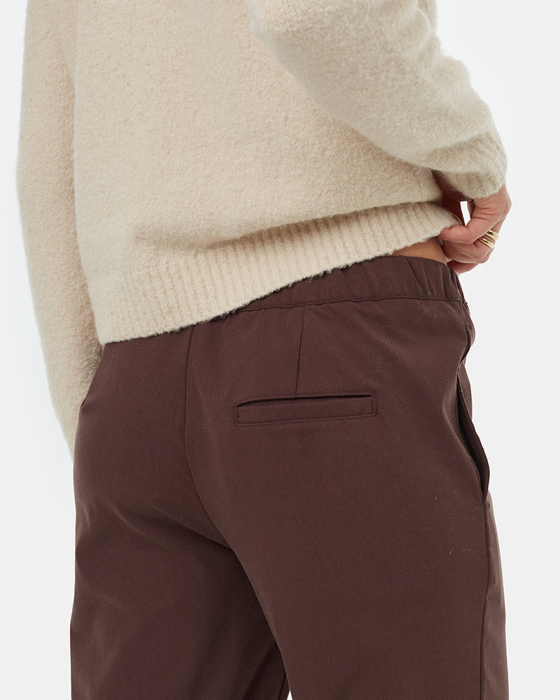 Brown Women's Eco-Friendly High-Rise Pants