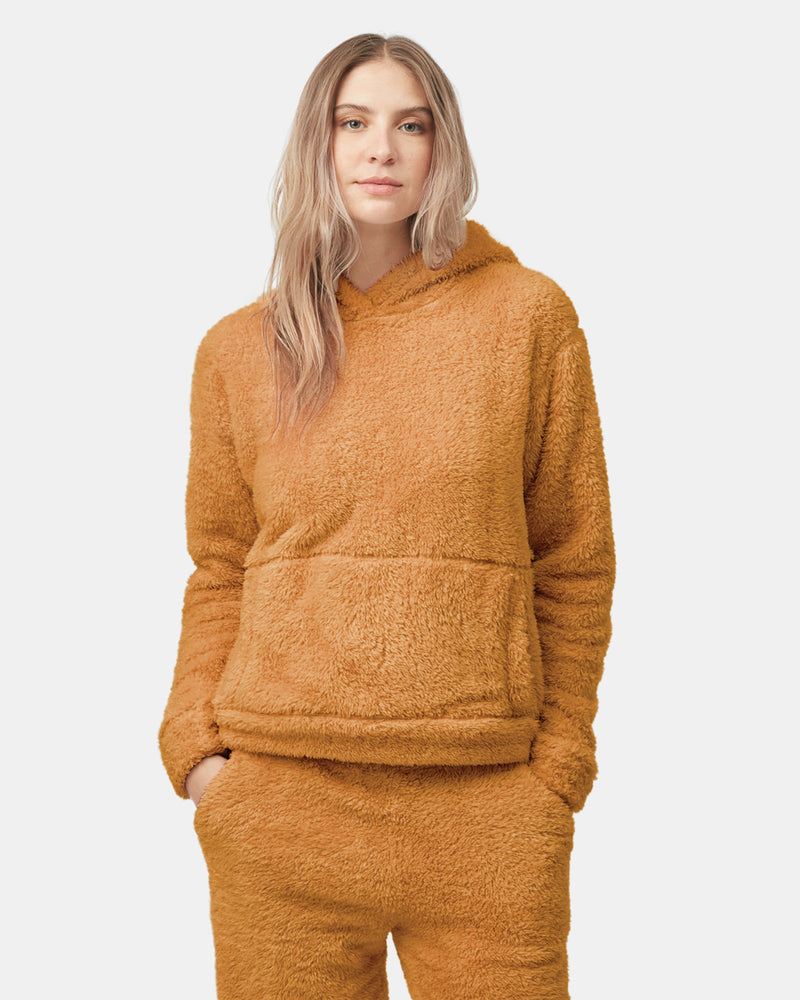 Women's Recycled Polyester Sherpa Hooded Pullover